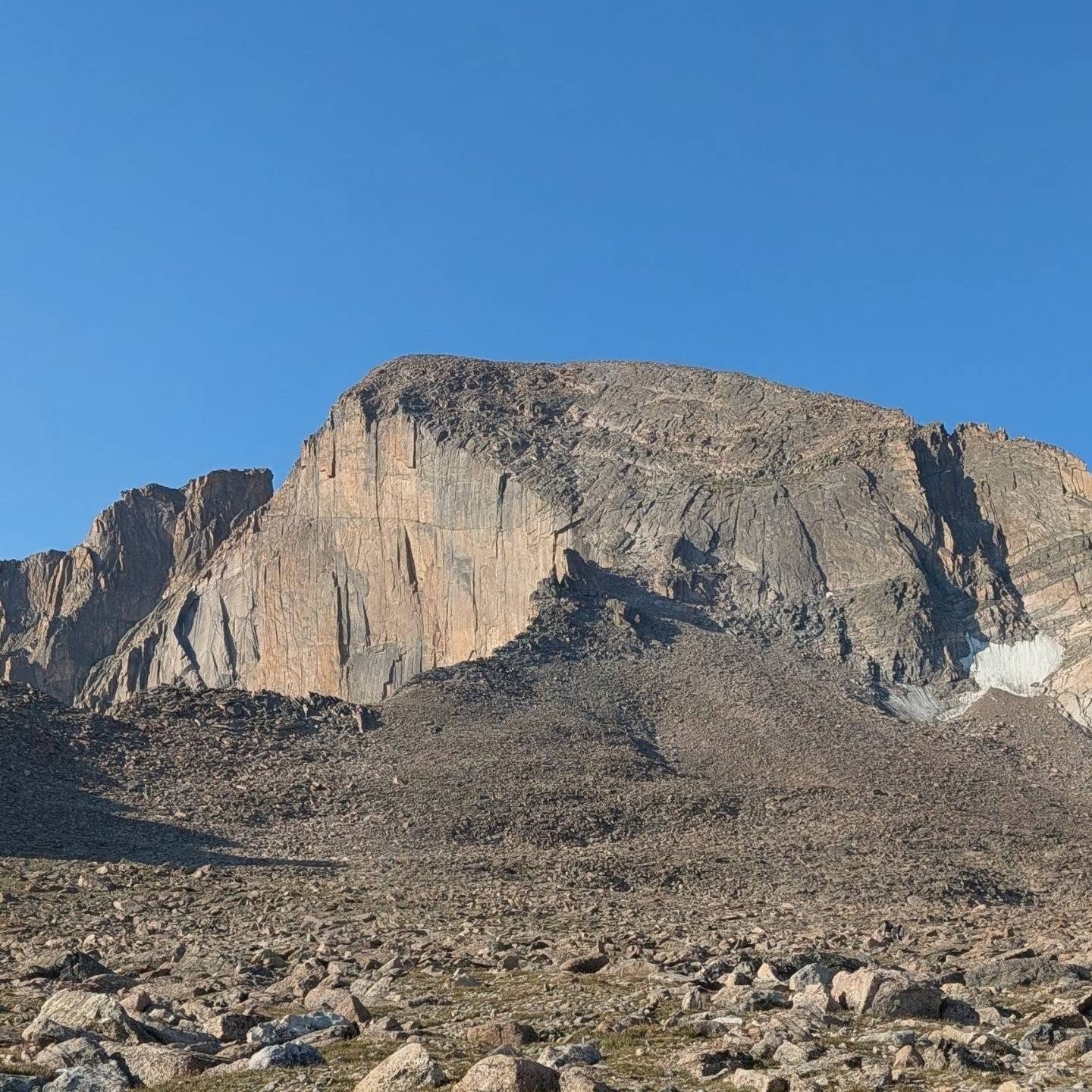 Longs Peak at night