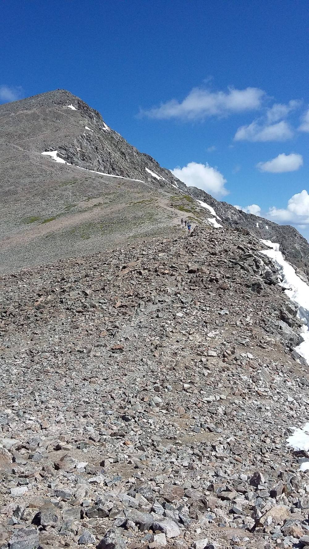 The last climb from the saddle up Torreys