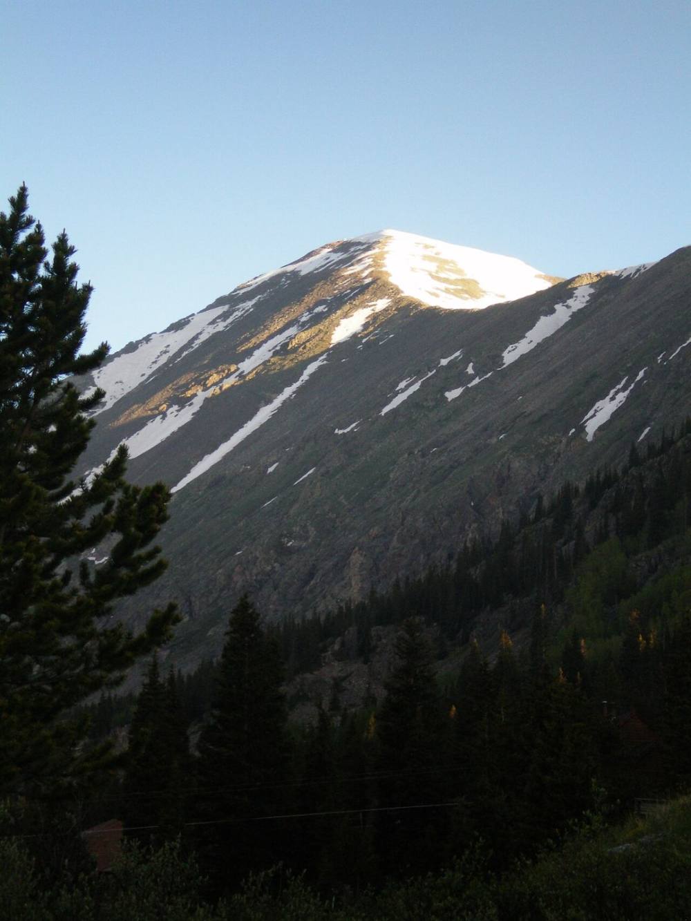 The east ridge rising toward the summit