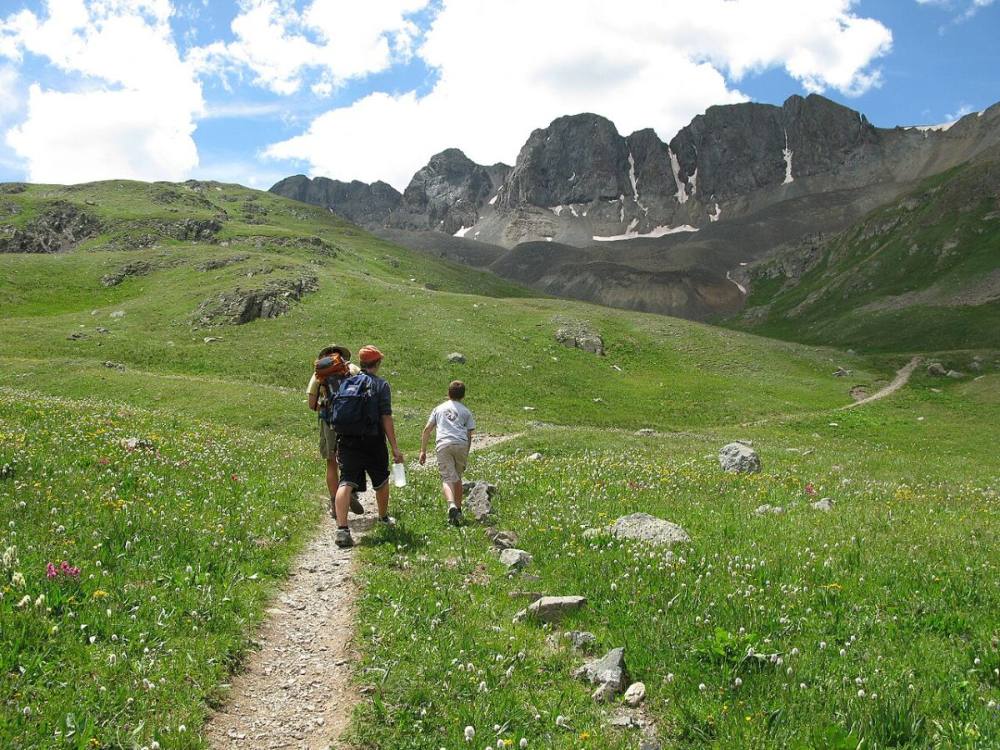 Heading up American Basin