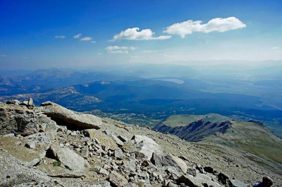 The view from Massive's summit ridge