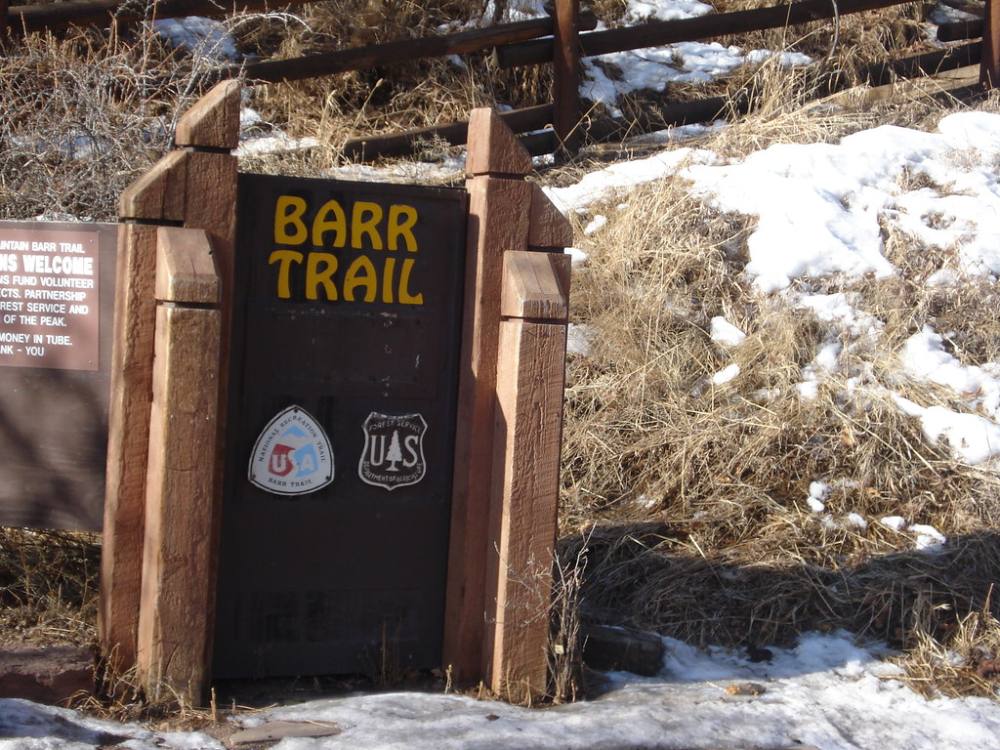 The Barr Trail trailhead