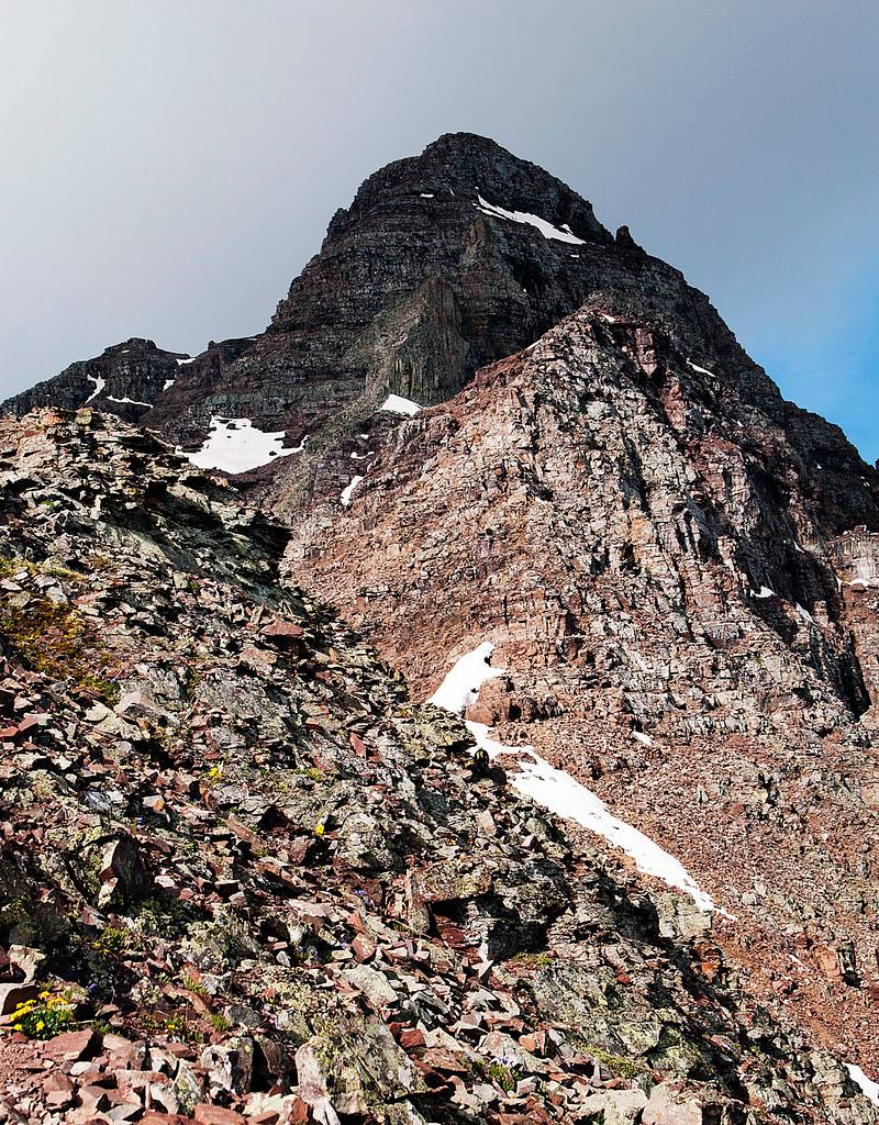 The rocky upper mountain