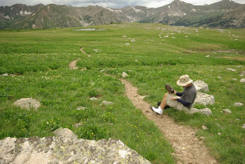 The trail above treeline