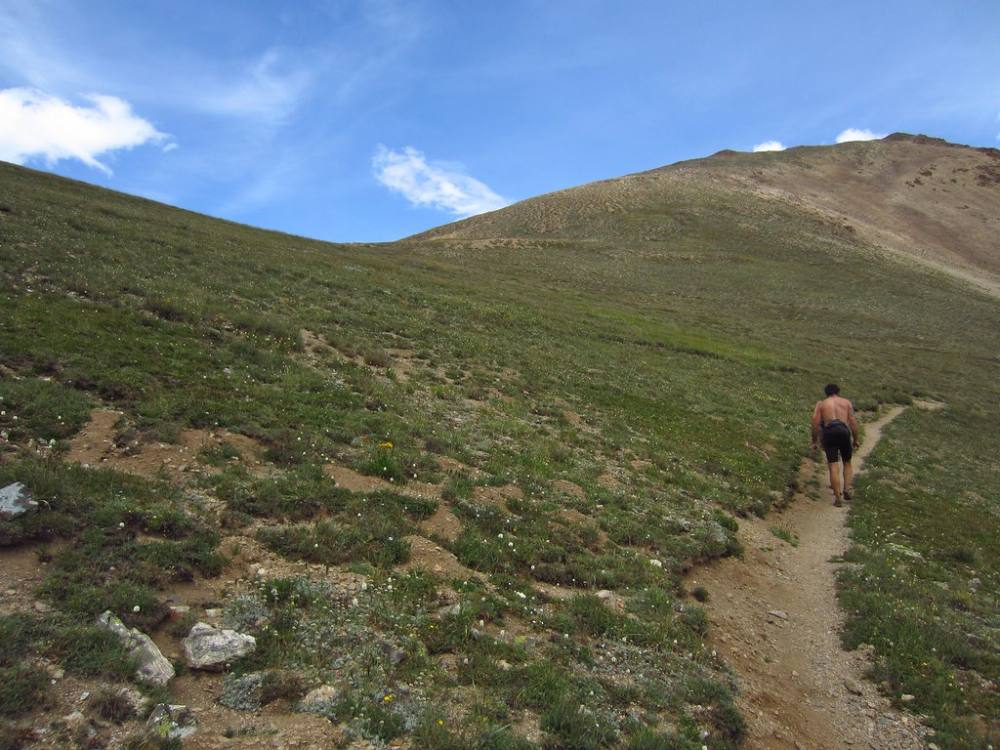 The last switchbacks below Hope Pass